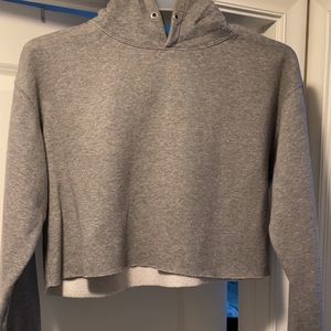 Plain grey crop hoodie. In good condition and comfy